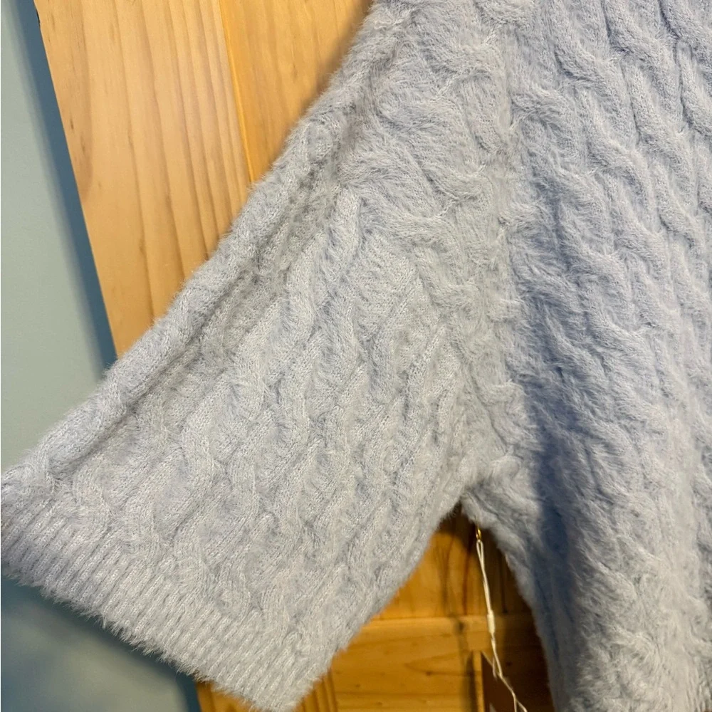 Cyrus Soft Blue Cable Knit Sweater - Picture 10 of 10